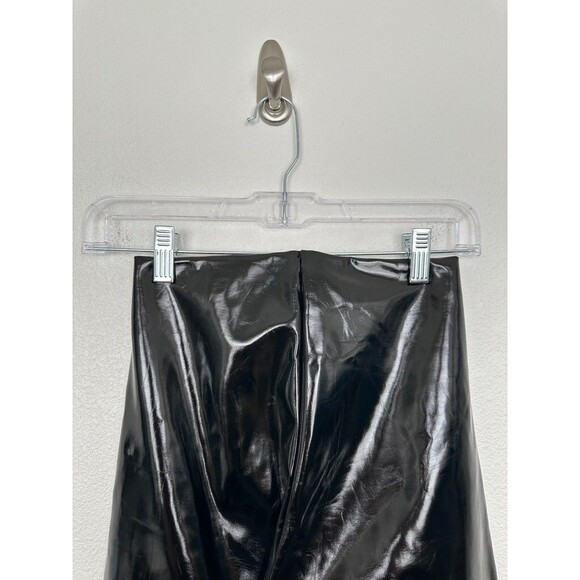 Commando Faux Leather Patent Full Length Leggings Black High Rise Women's Small - Picture 7 of 8